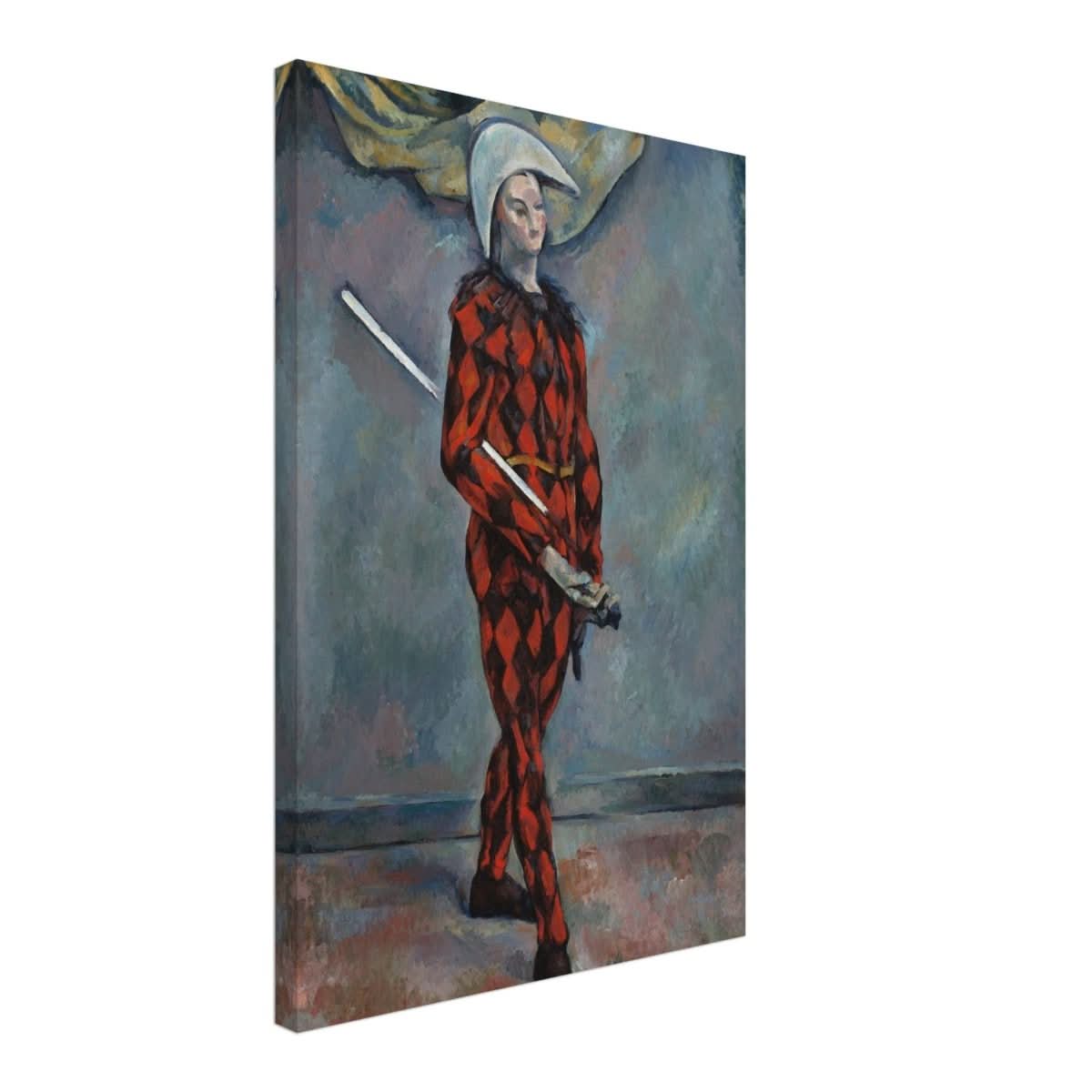 Harlequin by Paul Cézanne Vintage Wall Art - Canvas - 40x60 cm / 16x24″ - Slim