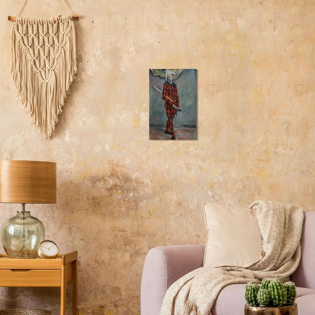 Harlequin by Paul Cézanne Vintage Wall Art - Wood Prints - 30x45 cm / 12x18″ - 20 mm