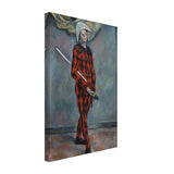 Harlequin by Paul Cézanne Vintage Wall Art - Canvas - 30x45 cm / 12x18″ - Slim
