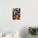 Harlequin Musician by Pablo Picasso - Wood Prints - 30x45 cm / 12x18″ - 20 mm
