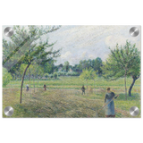 "Haymaking at Éragny" by Camille Pissarro – French Impressionist Rural Landscape Art Print - Acrylic Print - 20x30 cm / 8x12″ - 
