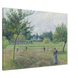 "Haymaking at Éragny" by Camille Pissarro – French Impressionist Rural Landscape Art Print - Canvas - 70x100 cm / 28x40″ - 