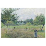 "Haymaking at Éragny" by Camille Pissarro – French Impressionist Rural Landscape Art Print - Fine Art Poster - 30x45 cm / 12x18″ - 
