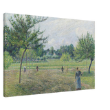 "Haymaking at Éragny" by Camille Pissarro – French Impressionist Rural Landscape Art Print - Canvas - 60x90 cm / 24x36″ - 