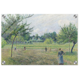"Haymaking at Éragny" by Camille Pissarro – French Impressionist Rural Landscape Art Print - Acrylic Print - 30x45 cm / 12x18″ - 