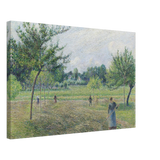 "Haymaking at Éragny" by Camille Pissarro – French Impressionist Rural Landscape Art Print - Canvas - 40x60 cm / 16x24″ - 