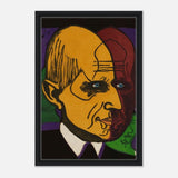 Head of Dr. Bauer by Ernst Ludwig Kirchner | Vintage wall art print - Framed Canvas - 40x60 cm / 16x24″ - Black frame