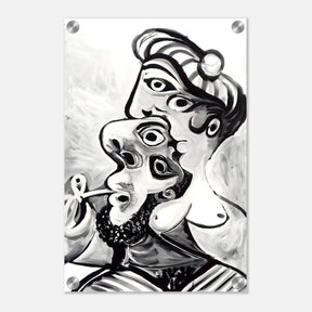 Homme et femme by Pablo Picasso (1969) | Cubism wall art print - Acrylic Print - 30x45 cm / 12x18″ - 