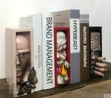 Horror Peeping Human Face Resin Bookend – Creepy Bookshelf Sculpture - A - 