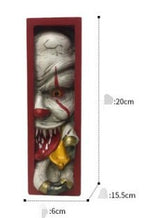 Horror Peeping Human Face Resin Bookend – Creepy Bookshelf Sculpture - A - 