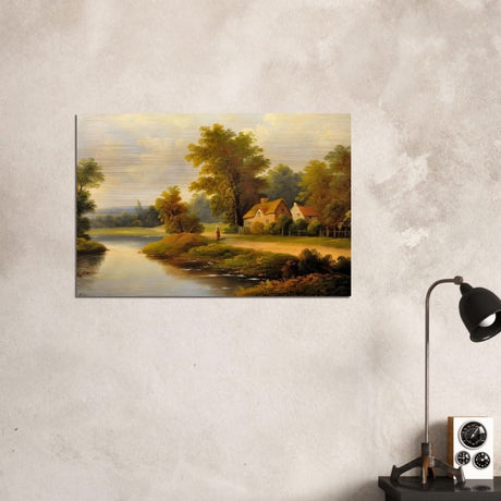 House By The Lake - Brushed Aluminum Print - 60x90 cm / 24x36″ - 