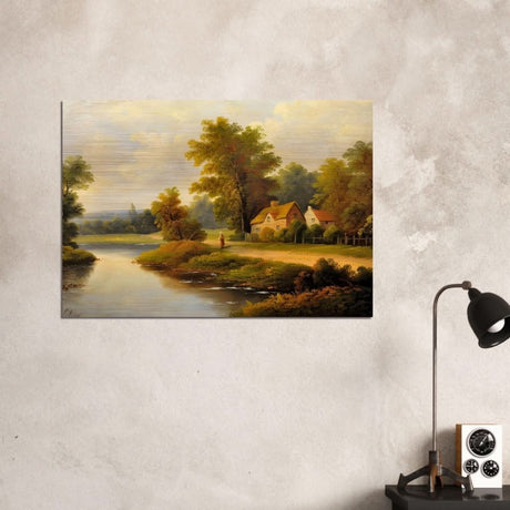 House By The Lake - Brushed Aluminum Print - 70x100 cm / 28x40″ - 