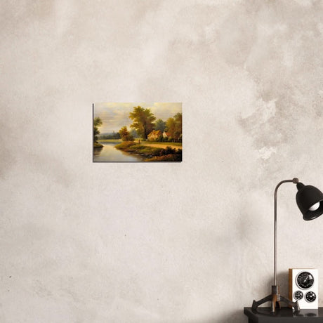 House By The Lake - Brushed Aluminum Print - 30x45 cm / 12x18″ - 