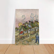 Houses and Figure by Vincent van Gogh | Vintage wall art print - Brushed Aluminum Print - 60x90 cm / 24x36″ - 
