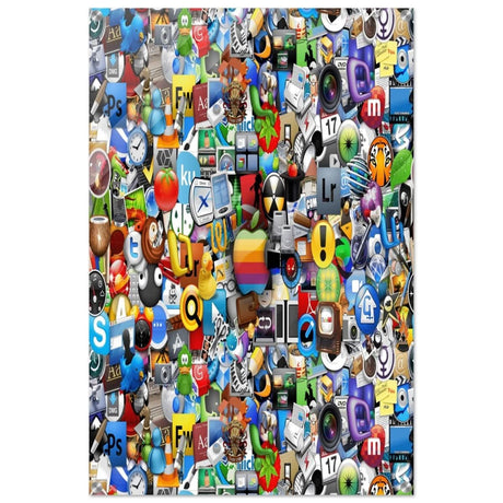 Iconic App Collage | Digital Pop Art - Acrylic Print - 60x90 cm / 24x36″ - 