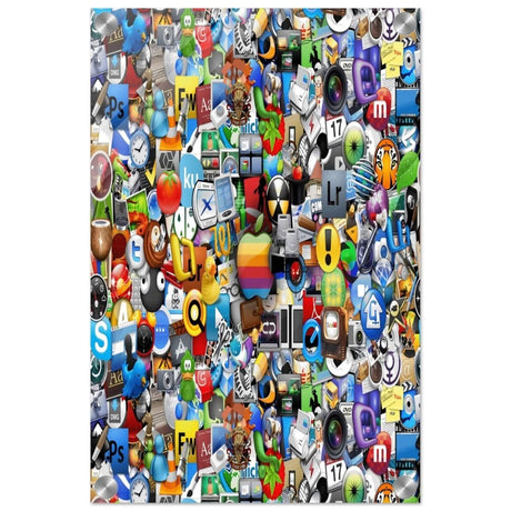Iconic App Collage | Digital Pop Art - Acrylic Print - 30x45 cm / 12x18″ - 