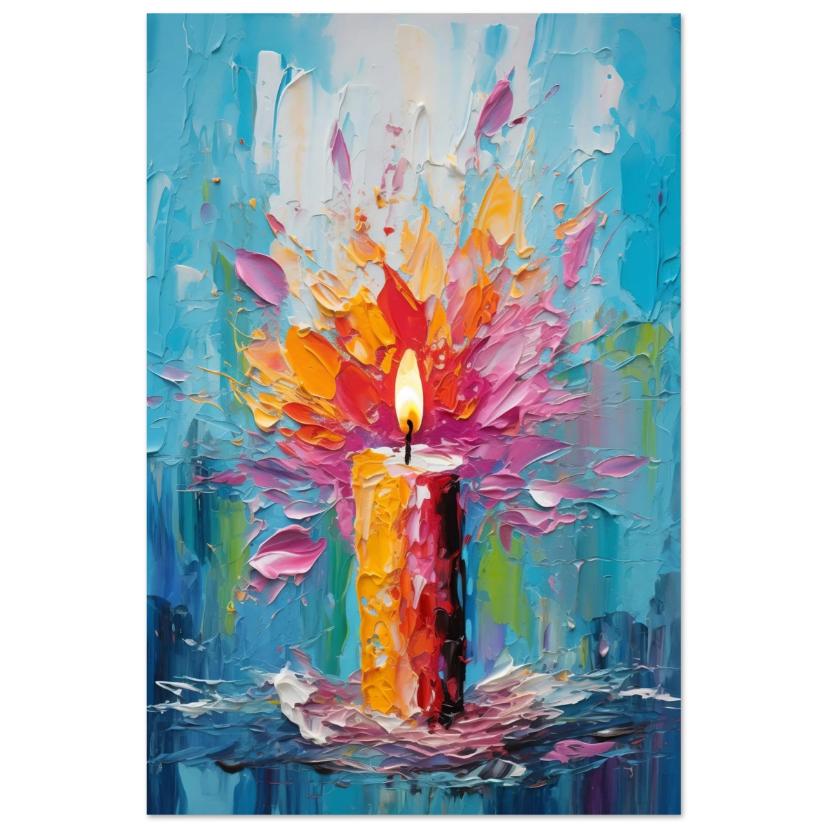 Ignite – Abstract Candle Flame Wall Art Print - Fine Art Poster - 40x60 cm / 16x24″ - 