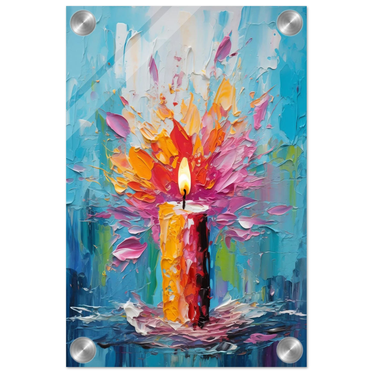 Ignite – Abstract Candle Flame Wall Art Print - Acrylic Print - 20x30 cm / 8x12″ - 