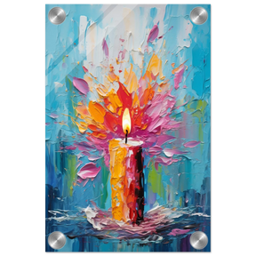 Ignite – Abstract Candle Flame Wall Art Print - Acrylic Print - 20x30 cm / 8x12″ - 