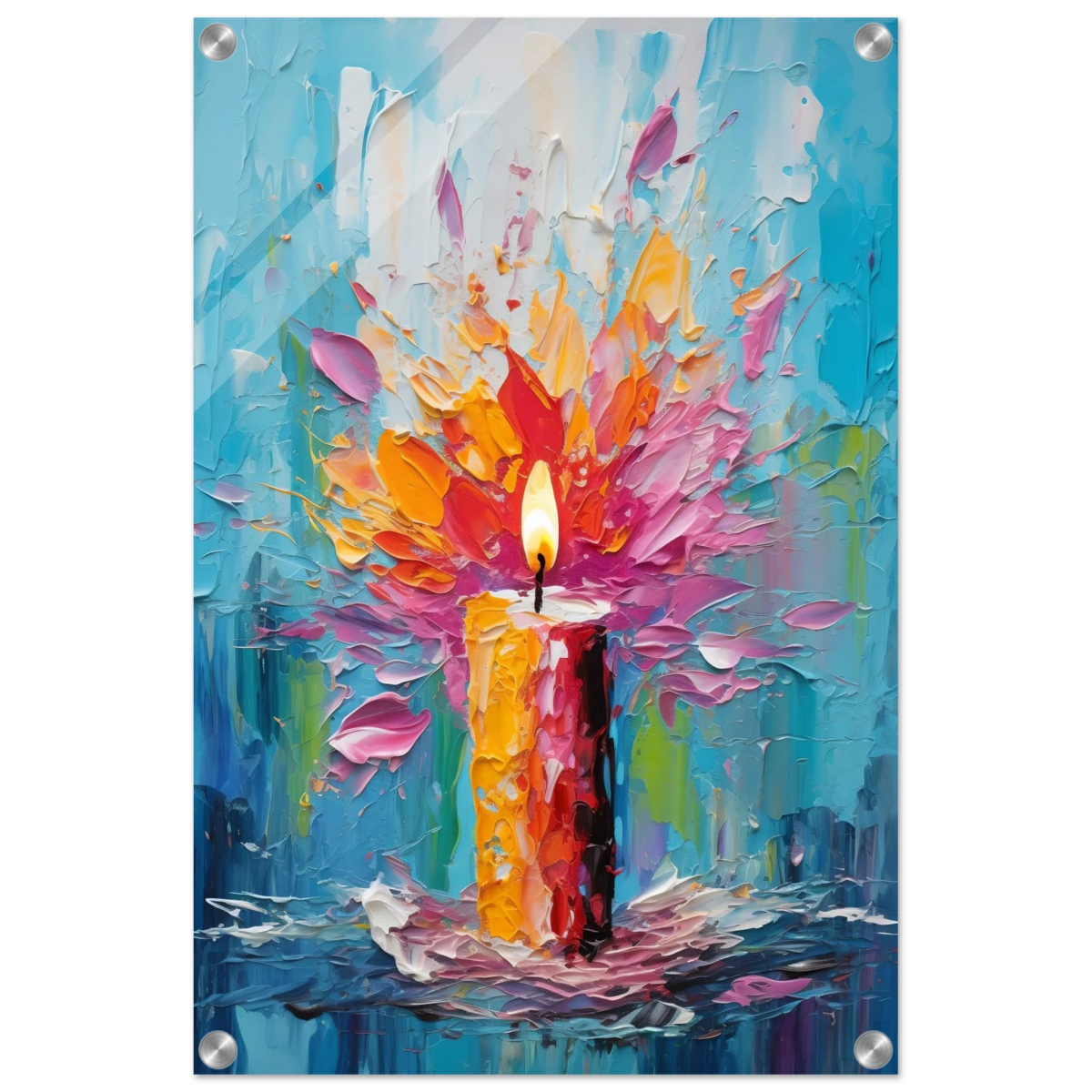 Ignite – Abstract Candle Flame Wall Art Print - Acrylic Print - 40x60 cm / 16x24″ - 