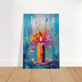 Ignite – Abstract Candle Flame Wall Art Print - Brushed Aluminum Print - 60x90 cm / 24x36″ - 
