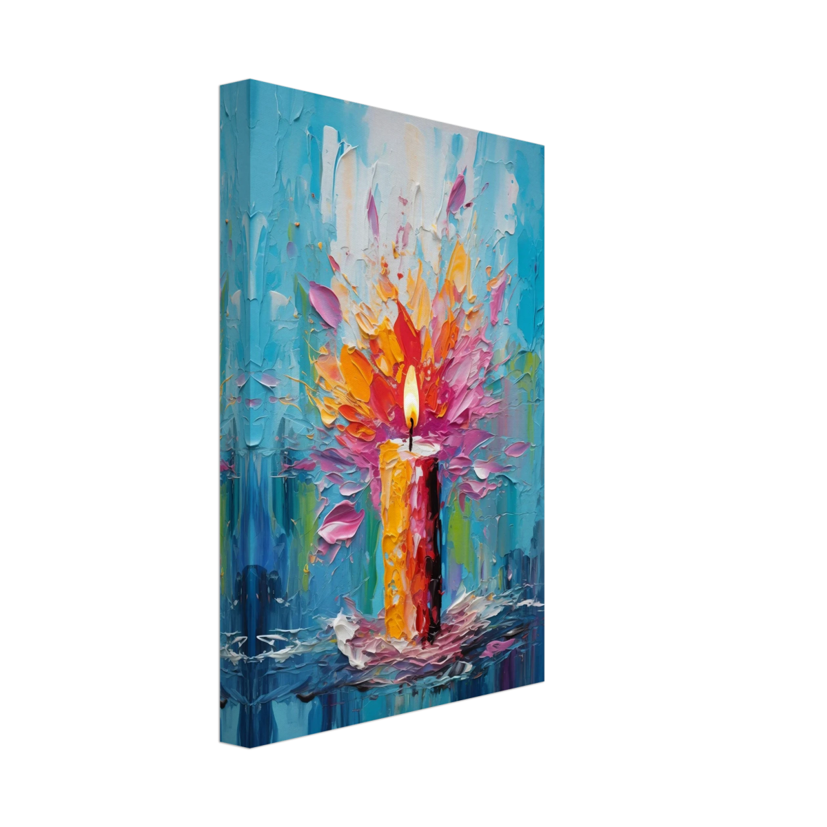 Ignite – Abstract Candle Flame Wall Art Print - Canvas - 20x30 cm / 8x12″ - 