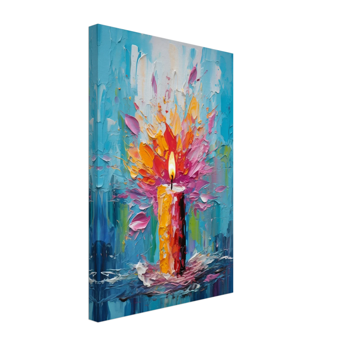 Ignite – Abstract Candle Flame Wall Art Print - Canvas - 30x45 cm / 12x18″ - 