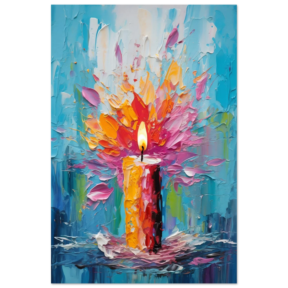 Ignite – Abstract Candle Flame Wall Art Print - Fine Art Poster - 30x45 cm / 12x18″ - 
