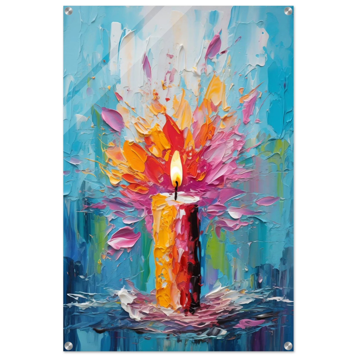 Ignite – Abstract Candle Flame Wall Art Print - Acrylic Print - 60x90 cm / 24x36″ - 