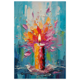 Ignite – Abstract Candle Flame Wall Art Print - Wood Prints - 40x60 cm / 16x24″ - 