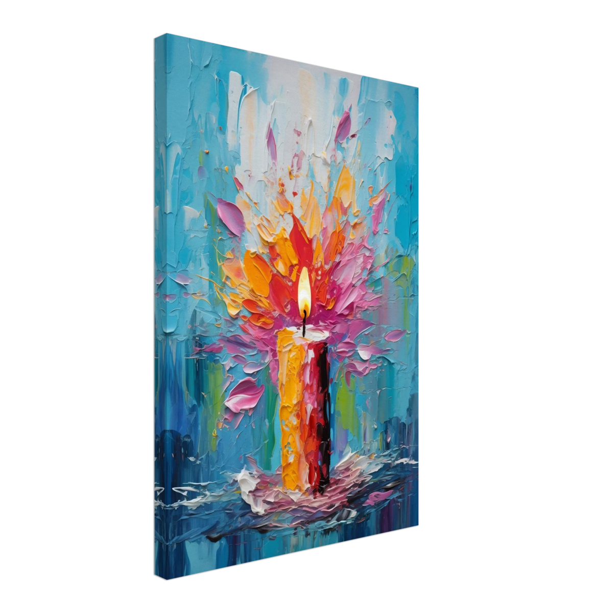 Ignite – Abstract Candle Flame Wall Art Print - Canvas - 40x60 cm / 16x24″ - 