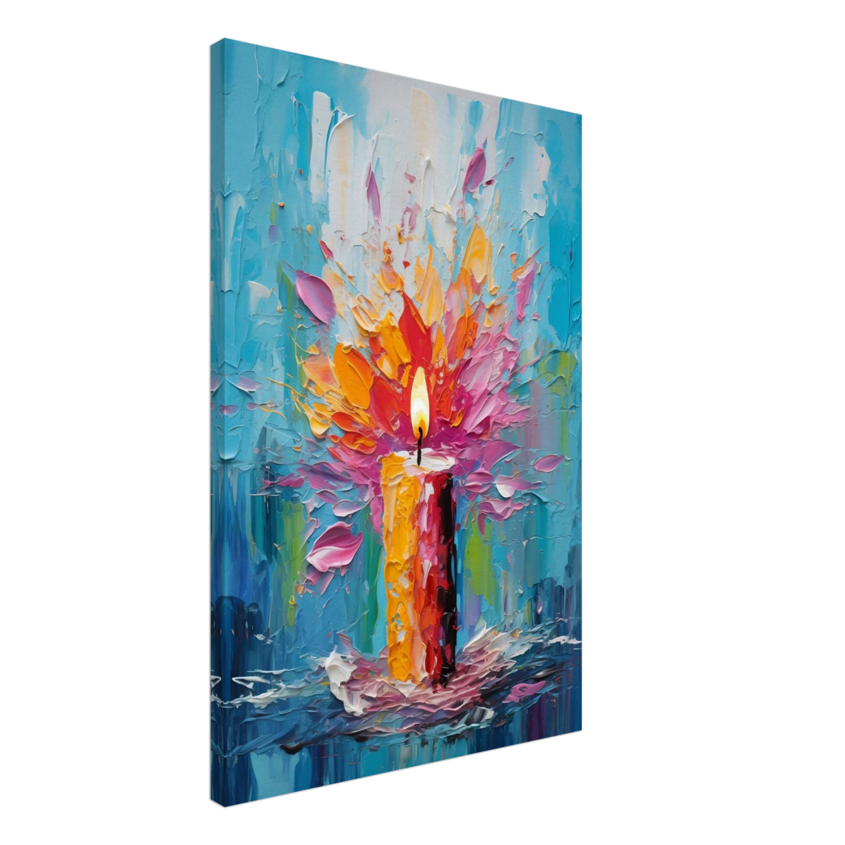 Ignite – Abstract Candle Flame Wall Art Print - Canvas - 50x75 cm / 20x30″ - 