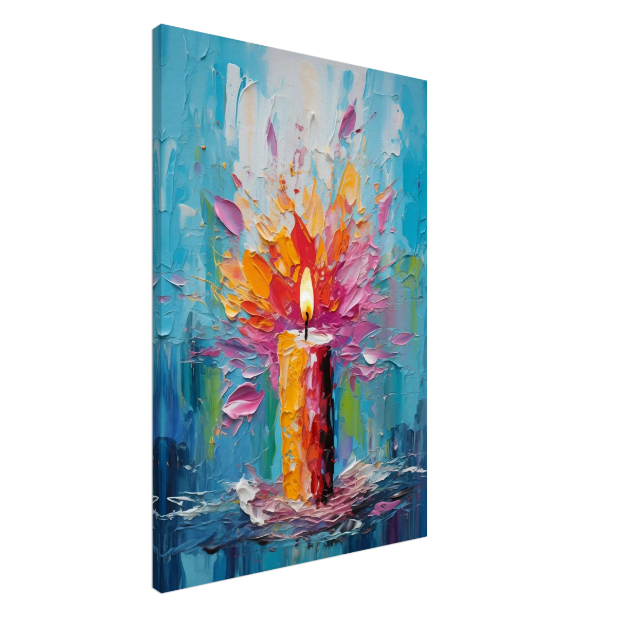 Ignite – Abstract Candle Flame Wall Art Print - Canvas - 60x90 cm / 24x36″ - 