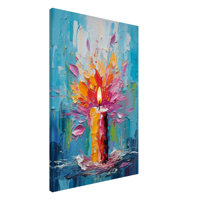Ignite – Abstract Candle Flame Wall Art Print - Canvas - 60x90 cm / 24x36″ - 