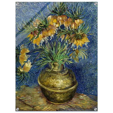 Imperial Fritillaries in a Copper Vase (1887) by Vincent van Gogh | Vintage wall art print - Acrylic Print - 60x80 cm / 24x32″ - 