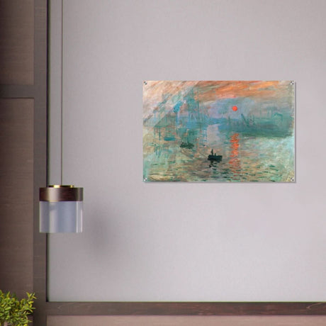 Impression Sunrise by Claude Monet - Acrylic Print - 60x90 cm / 24x36″ - 