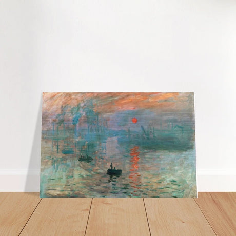 Impression Sunrise by Claude Monet - Brushed Aluminum Print - 30x45 cm / 12x18″ - 