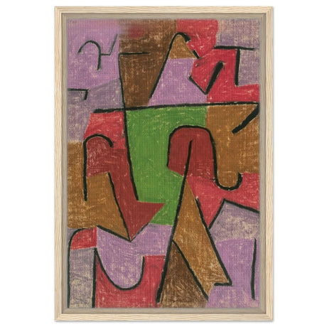 Indianisch, 1937 by Paul Klee | Vintage wall art print - Framed Canvas - 40x60 cm / 16x24″ - Wood frame