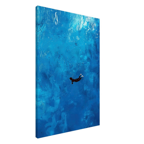 Into the Deep: The Serenity of Blue | Abstract Art wall art print | Figurative Minimalism - Canvas - 60x90 cm / 24x36″ - 