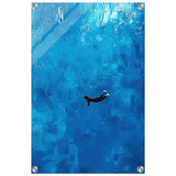 Into the Deep: The Serenity of Blue | Abstract Art wall art print | Figurative Minimalism - Acrylic Print - 40x60 cm / 16x24″ - 
