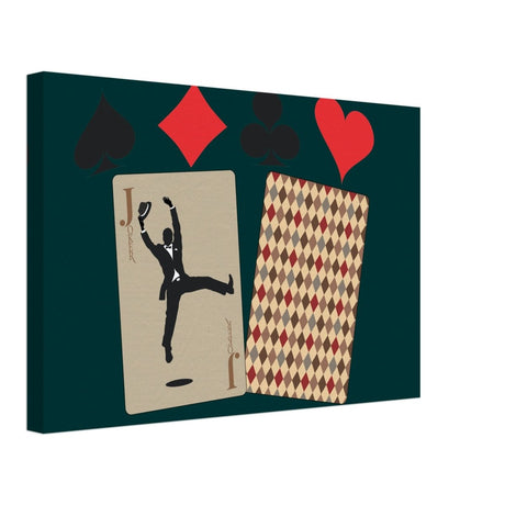 Jester's Dance | Vintage Joker Card | Pop Art Wall art print - Canvas - 30x45 cm / 12x18″ - 