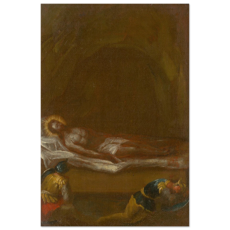 Jesus is Laid in the Tomb – Baroque Sacred Art Print - Wood Prints - 50x75 cm / 20x30″ - 