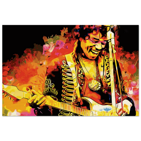 Jimi Hendrix | A Tribute to the Legend of Rock - 60x90 cm / 24x36″ - Wood Prints - 