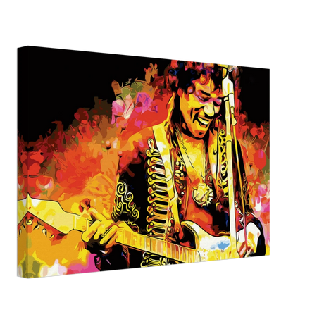 Jimi Hendrix | A Tribute to the Legend of Rock - 30x45 cm / 12x18″ - Canvas - 