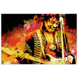 Jimi Hendrix | A Tribute to the Legend of Rock - 50x75 cm / 20x30″ - Wood Prints - 