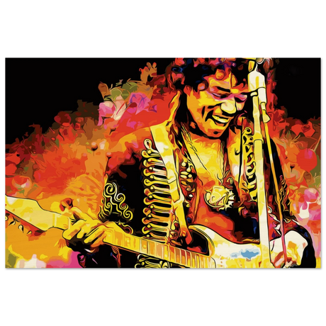 Jimi Hendrix | A Tribute to the Legend of Rock - 50x75 cm / 20x30″ - Wood Prints - 