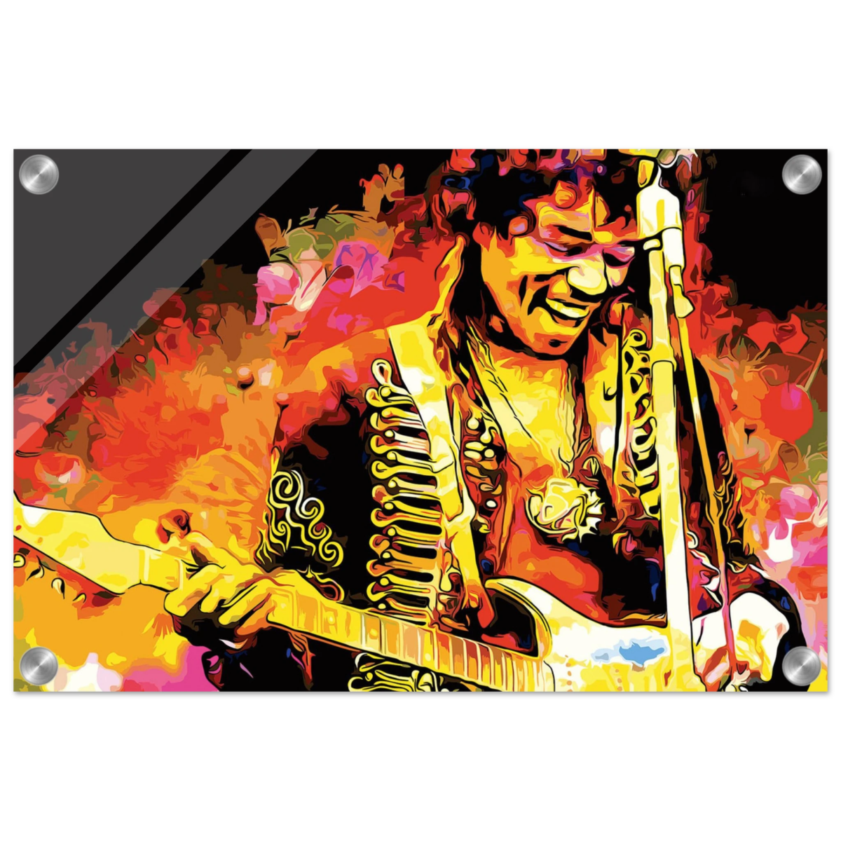 Jimi Hendrix | A Tribute to the Legend of Rock - 30x45 cm / 12x18″ - Acrylic Print - 