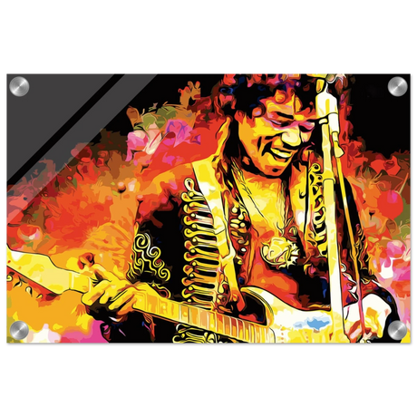 Jimi Hendrix | A Tribute to the Legend of Rock - 30x45 cm / 12x18″ - Acrylic Print - 
