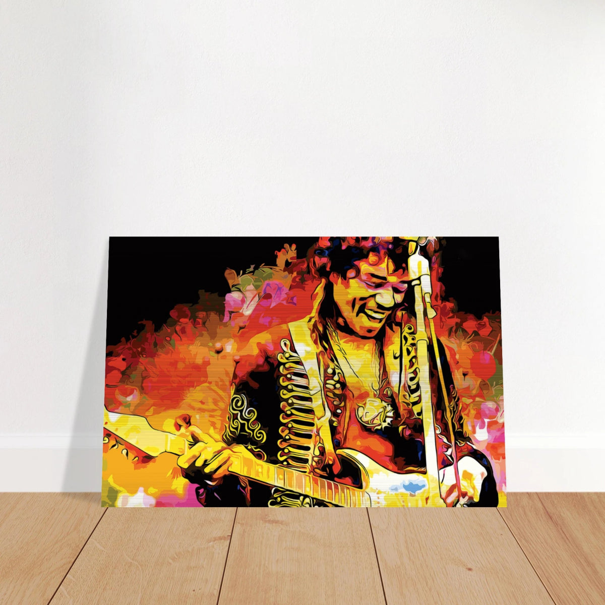 Jimi Hendrix | A Tribute to the Legend of Rock - 50x75 cm / 20x30″ - Brushed Aluminum Print - 