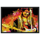 Jimi Hendrix | A Tribute to the Legend of Rock - 60x90 cm / 24x36″ - Framed Canvas - Black frame
